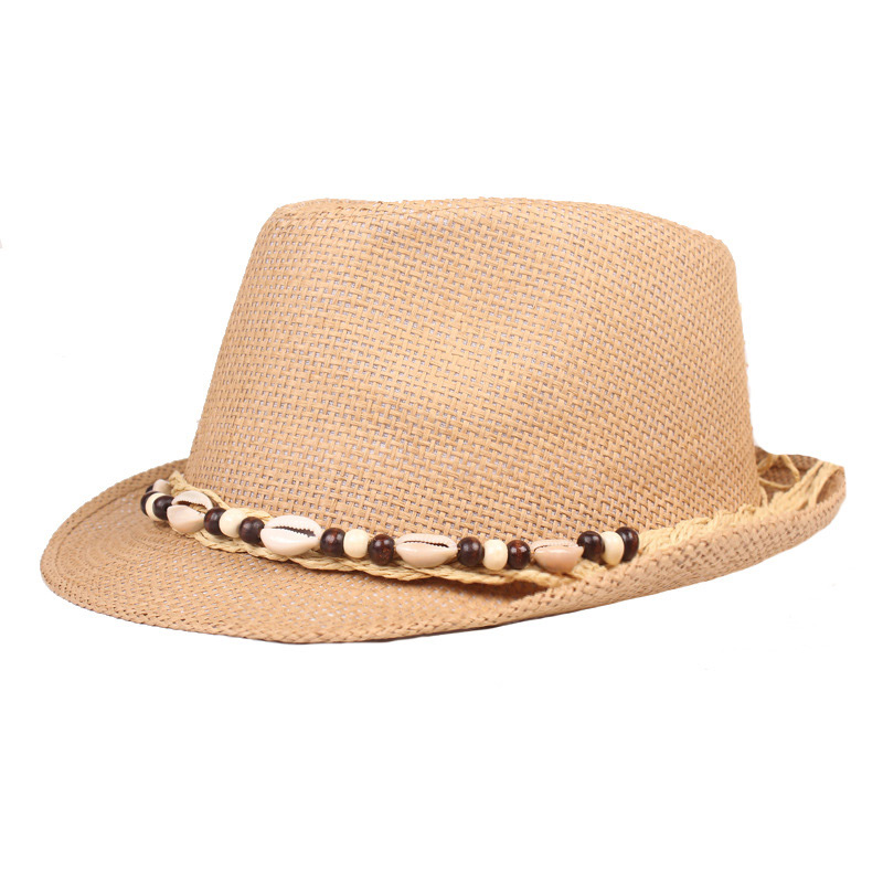 Чоловіча аплікація Shell Beach Sun Straw Trilby Hat