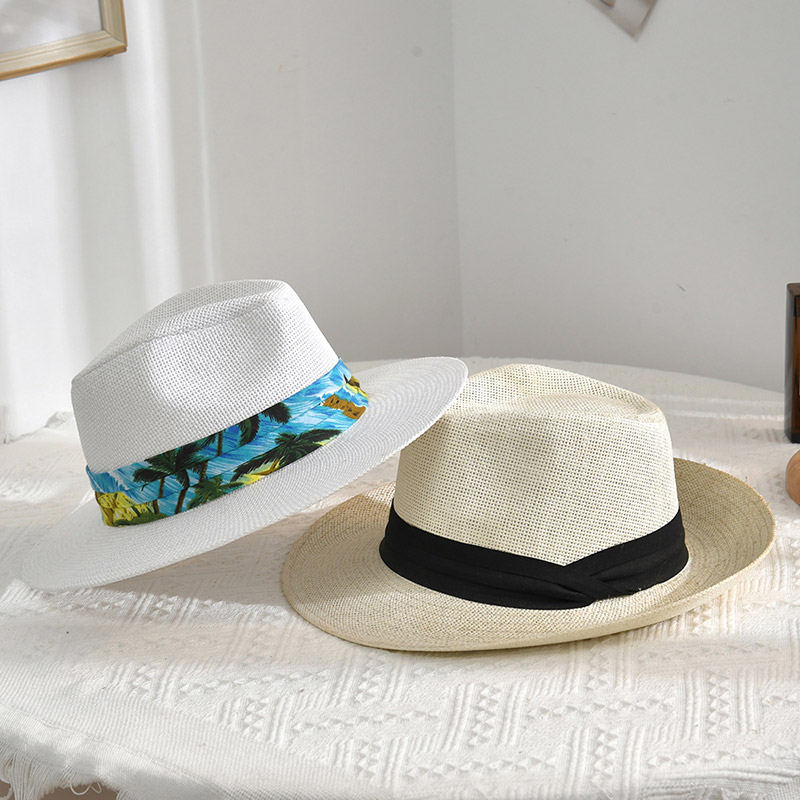 Нестандартний дизайн Sun Protect White Fedora Солом'яний капелюх